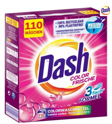 DASH прах за пране 100/110пр Color Frische 3 формула