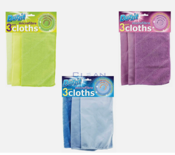 DUZZIT микрофибърни кърпи 3бр микс