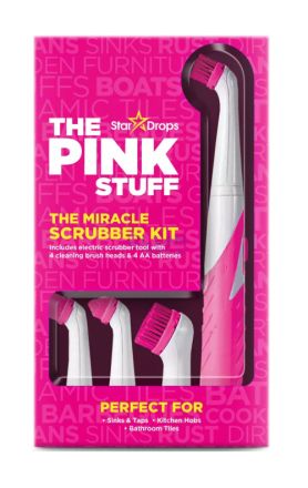 The Pink Stuff Sonic Scrubber Kit – електрическа почистваща четка с 4 сменяеми глави