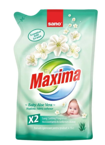 Омекотител Сано Максима 1л плик зелен бейби алое вера