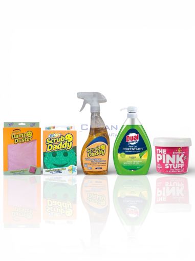 Kitchen Power Clean Kit – комплект за почистване на кухня с Dual Power, Scrub Daddy и The Pink Stuff
