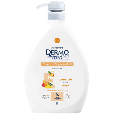 Dermomed Energia Mango 1 литър – крем сапун с аромат на манго, бутилка 1 л, изглед отпред
