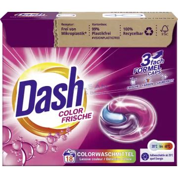 DASH КАПСУЛИ ЗА ПРАНЕ 18бр COLOR FRISCHE 3 формула
