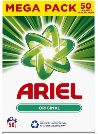ARIEL прах за пране 50пр 3кг ORIGINAL УНИВЕРСАЛ
