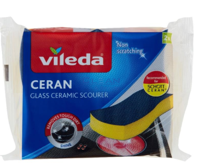 VILEDA ГЪБА ЗА СТЪКЛОКЕРАМИЧНИ/ИНДУКЦИОННИ КОТЛОНИ 2бр.