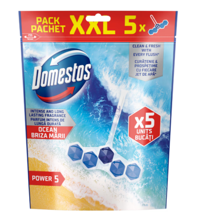 Domestos WC блокче 5х50гр Пауър 5 Океан 