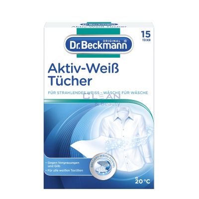 Dr Beckmann кърпички за бяло пране 15 бр – кърпи за поддържане на белота и защита на бели дрехи
